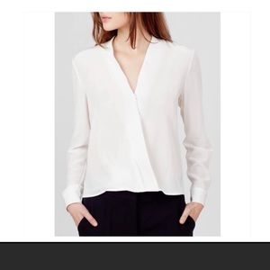 Cuyana silk wrap blouse